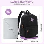 Backpack for Men Women, VASCHY Classic Water-resistant Lightweight Travel - Image 2