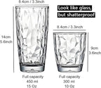 15 Oz Unbreakable Tritan Drinking Glasses Shatterproof Acrylic Glasses - Image 6