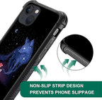 for iPhone 14 Plus Case, Galaxy Fox Wolf Pattern Graphic Design Girl Boy Soft - Image 7