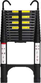 BOCOM 12.5 FT Aluminum Telescoping Ladder by BOCOM