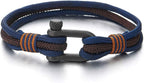 COOLSTEELANDBEYOND Men Women Steel Screw Anchor Shackle Nautical Sailor Rope by COOLSTEELANDBEYOND