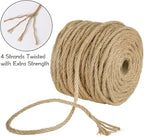 Tenn Well 5mm Jute Rope, 164 Feet 4Ply Twisted Thick Twine Rope - Image 2