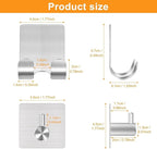 CGBE 4 Packs Shower Hooks for Inside Shower, Self Adhesive Shaver Holder Hanger - Image 3