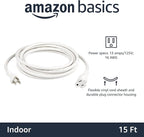Amazon Basics Indoor Extension Cord, 3 Prong Outlet Extender Power Cord - Image 2