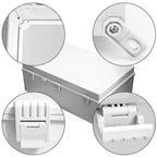 Large Electrical Junction Boxes Hinged Outdoor ABS Plastic Buckle Deep Wall - Image 3