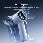 JISULIFE Handheld Turbo Fan, 5000mAh Rechargeable Portable Fans, 5 Speed Strong - Image 5