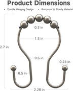Bathway Shower Curtain Hooks Rust Proof Shower Curtain Rings, Smooth Glide - Image 5
