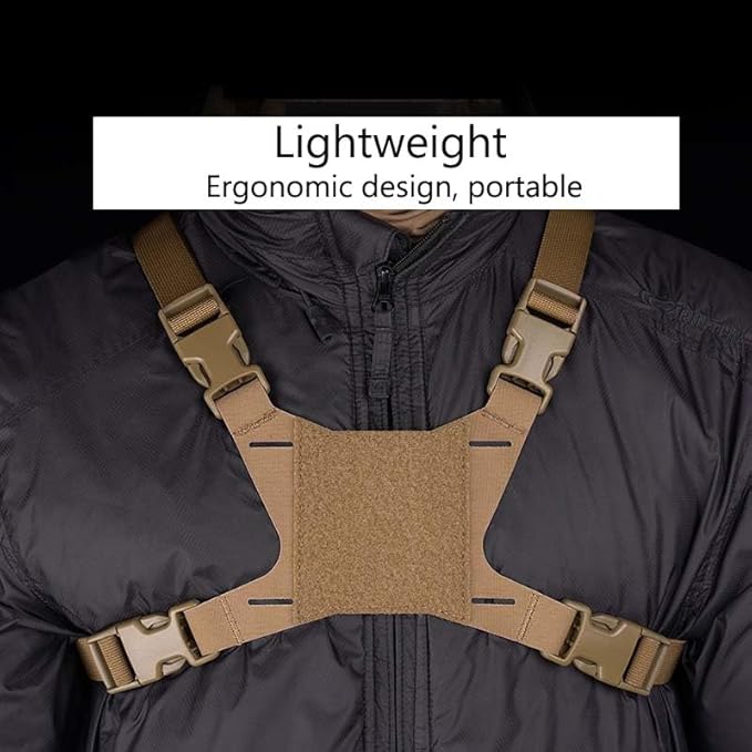 Foldable Tactical Vest Chest Rig Phone Holder, Molle Plate Carrier Pouch - Image 3