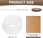 M METERXITY 1-Pack Wicker Repair Kit, 8mm x 33ft/10m Plastic Flat Rattan - Image 3