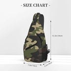 Camo Crossbody Sling Bags for Women Men Classic Green Brown Colors Camouflage - Image 2