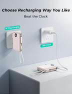 Portable Charger with Built-in Cables & Wall Plug, 10000mAh Power Bank - Image 4