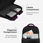 MATEIN Travel Backpack for Women, Extra Large 40L Carry on Backpack, Water - Image 4