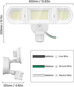 Olafus 180W Motion Sensor Outdoor Lights, 18000LM Dusk to Dawn LED Flood Lights - Image 3