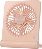 Small Desk Fan, Rechargeable USB Fan Battery Operated, Ultra Quiet, Strong Wind by Tevelecin