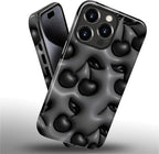 for iPhone 15 Pro Case, HL2 Cute Cool Cherry Black Hybrid 2 Layer Hard Shell - Image 2