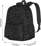 cfpolar 17 Inch Backpack Dark Gray Cheetah Leopard Print Laptop Bag Shoulder - Image 4