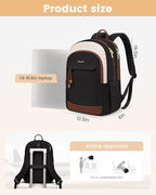 LOVEVOOK Travel Laptop Backpack Women, 15.6 Inch Anti Theft College Backpack - Image 4