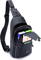 Hebetag Leather Sling Bag Crossbody Backpack - Image 5