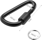 sprookber 3" Locking Carabiners | Keychain Carbineers D Ring Key Clip Spring - Image 2
