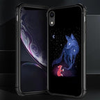 for iPhone XR Case, Galaxy Fox Wolf Pattern Graphic Design Girl Boy Soft - Image 2