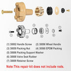 RK-14MH Outside Faucet Repair Kit Metal Handle Compatible - Image 6