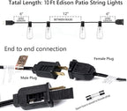 10Ft Outdoor String Lights Waterproof, Hanging Patio Lights - Image 3