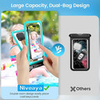 Niveaya Double Space Waterproof Phone Pouch, IPX8 Phone Case - Image 8