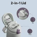 Insulated Water Bottle with Straw - Image 3