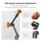 K&F CONCEPT 11" Magic Arm 1/4" Screw 360° Ball Heads Articulating Friction - Image 3