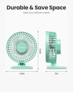 Gaiatop USB Desk Fan, Small But Powerful, Personal Portable Quiet 3 Speeds - Image 5
