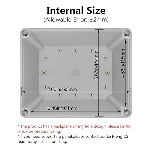 LeMotech Junction Box IP67 Waterproof Dustproof ABS Plastic Project Box - Image 3