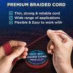 TECEUM Micro Paracord – 1.18 mm X 125 ft – Micro Utility Cord – Thin Braided - Image 3