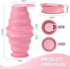 17oz Collapsible Water Bottle, Reuseable BPA Free Silicone Foldable Water - Image 2
