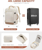 LOVEVOOK 40L Travel Backpack for Women Flight Approved, Carry on Backpack for - Image 4