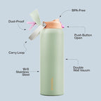 Insulated Water Bottle with Straw - Image 4