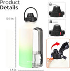 Water Bottle Insulated 32oz 40oz 64oz 128oz Straw Lid Spout Lid & 3 Lids - Image 2