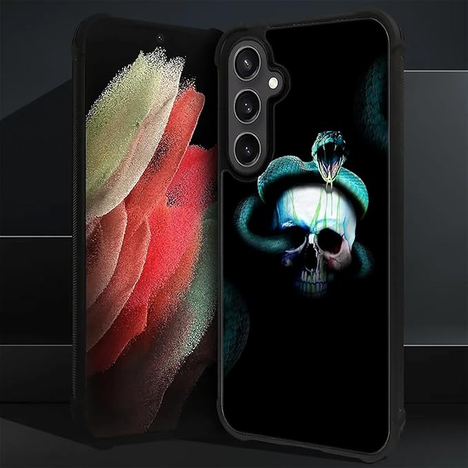 for Samsung Galaxy S23 FE Case, Skeleton Winding Snake Pattern Graphic Design - Image 3