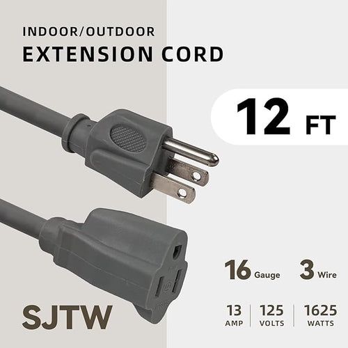 12ft Outdoor Extension Cord for Christmas Decorations - Image 2