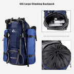 Bseash 60L Waterproof Hiking Camping Backpack - Image 5