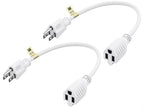 Cable Matters 2-Pack 16 AWG Heavy Duty 13A Short Power Extension Cord - 1ft by CableMatters