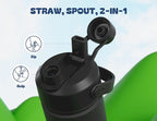 12 oz Kids Leakproof Water Bottle: 2-in-1 Straw Spout Lid, Easy Carry, Keep - Image 3