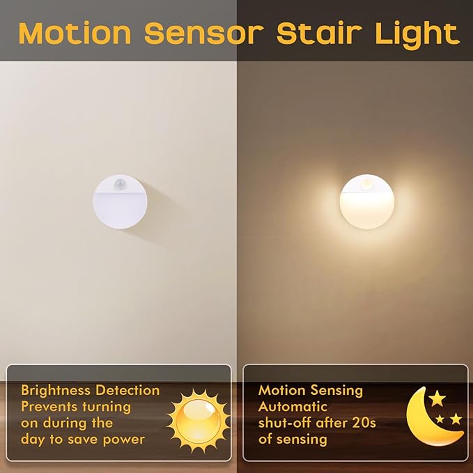 Guankai 8 Pack Motion Sensor Stair Light - Image 6