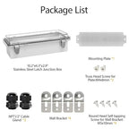 LeMotech Electrical Box, IP67 Waterproof Hinged Clear Cover Stainless Steel - Image 9