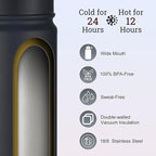 mininoo Insulated Stainless Steel Water Bottle - Image 2