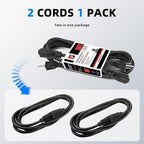 EP 2 Pack 10FT Black Outdoor Extension Cord, 16/3 SJTW Heavy Duty Waterproof - Image 6