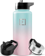 IRON °FLASK Camping & Hiking Hydration Flask - 32 oz Bubble Gum by IronFlask
