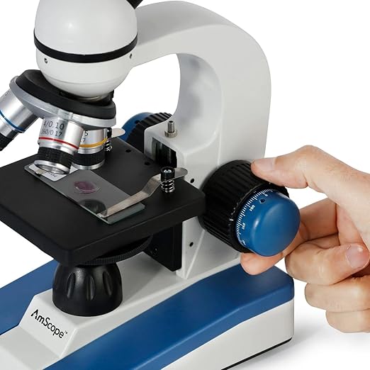 AmScope M150C-PS25-WM Compound Monocular Microscope, WF10x and WF25x Eyepieces - Image 2
