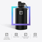IRON °FLASK Camping & Hiking Hydration Flask - 64 oz Sky - Image 5