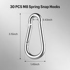 Heavy Duty Spring Snap Hook Carabiners Bulk, 500LB Capacity - Image 2