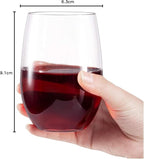 hotder Wine Glasses glasses drinking set 16 OZ Tritan, Stemless Wine Glasses - Image 8